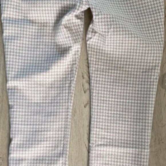 Clara Pants – Houndstooth Print in Off-White/Taupe – Size FR 36 / US 4 (S) - Picture 4 of 6